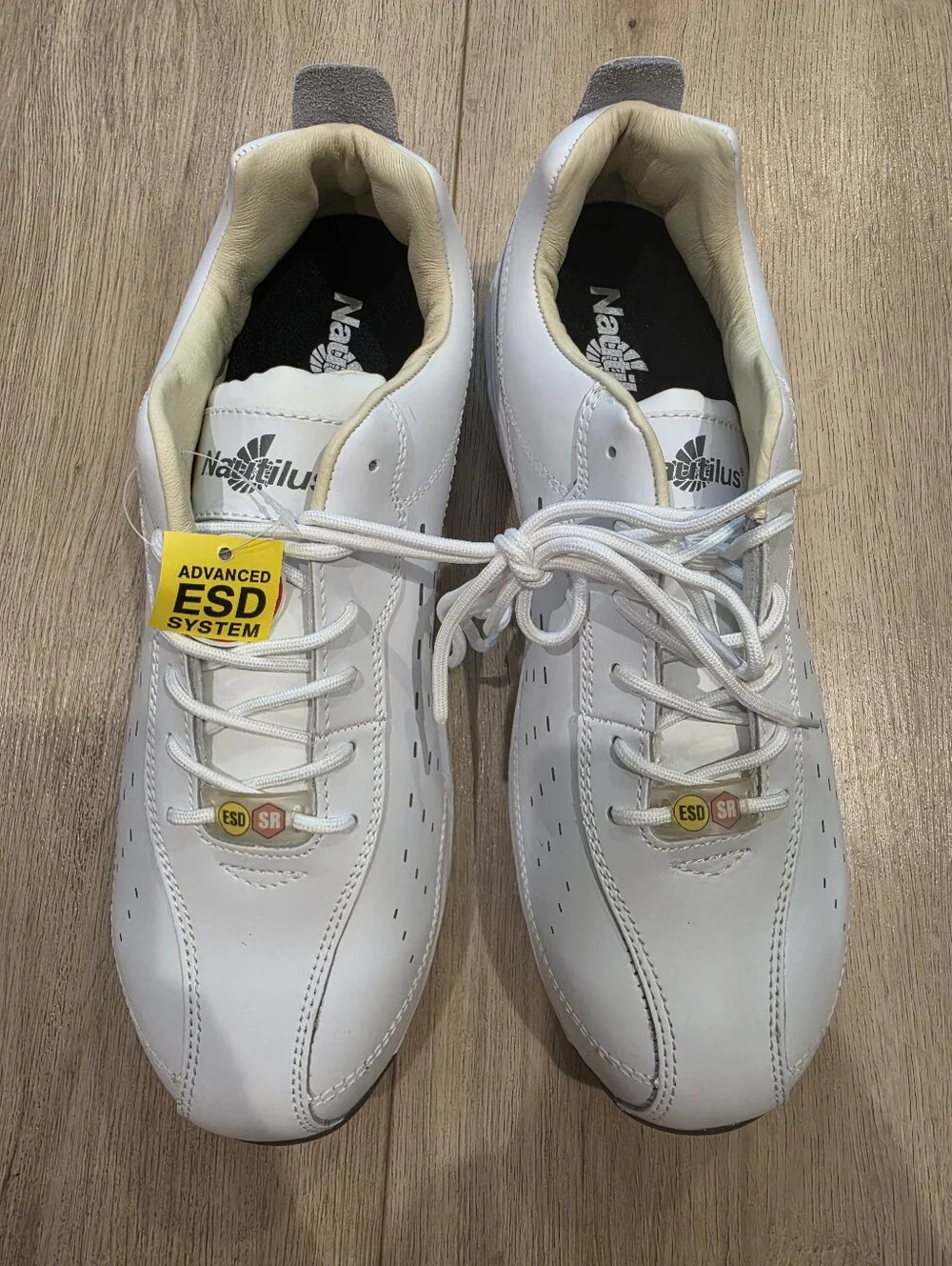 Nautilus N4041W Men's White ESD Slip Resistant Safety Work Shoes Wide Size 13W